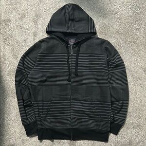Y2K Striped River Island Black Hoodie